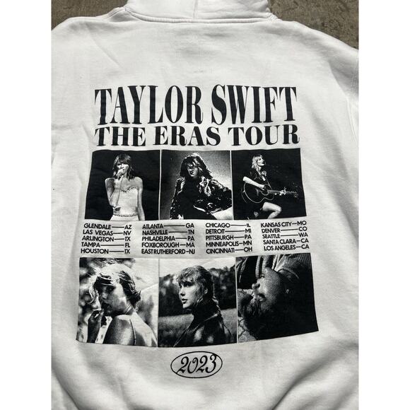 Taylor Swift Eras Tour Hoodie White Size L EUC‎ - Picture 7 of 8